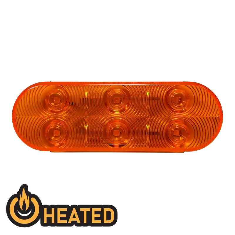 Uni-Bond Ligled2238H-6A Heated Led 6" Oval Signal Lamp - Amber