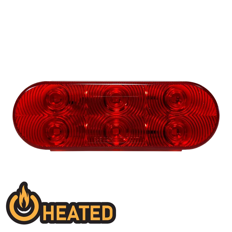 Uni-Bond Ligled2238H-6R Heated Led 6" Oval Signal Lamp - Red