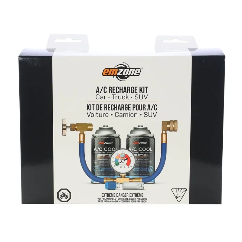 Emzone 12a A/C Recharge Kit including Hose with Gauge - 45885