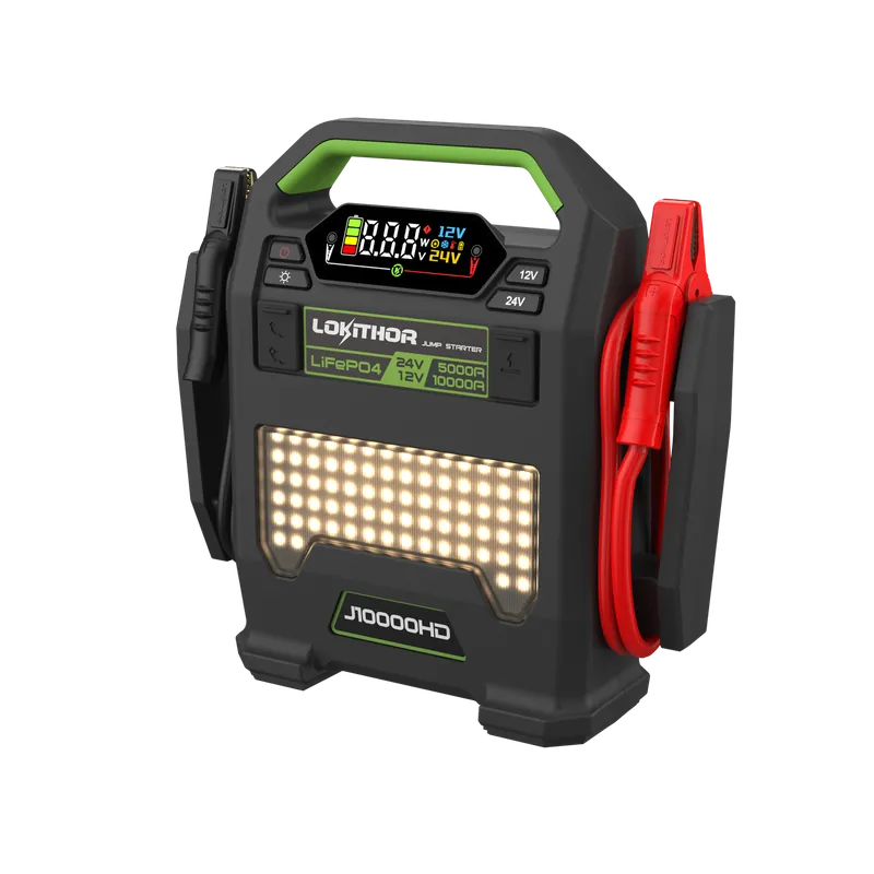 LOKITHOR Heavy Duty Jump Starter with LiFePO4 – 12V/10000Amp & 24V/5000Amp - J10000HD