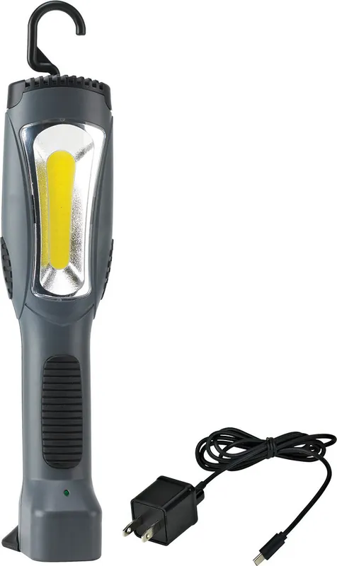 Rechargeable Cob Led Work Light, 800/400 Lumens, Integrated Hook & Magnets, Ac Charger W/Usb Cord - ALT-KCR10