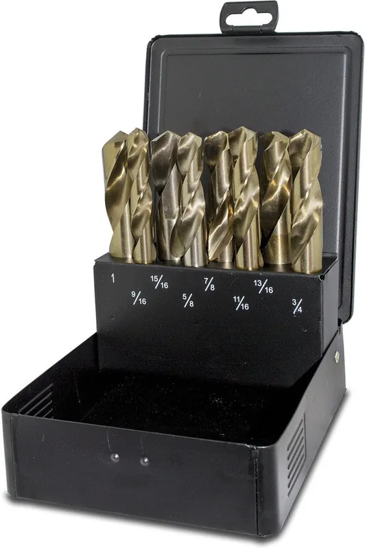 8-Pc 1/2" Hex Shank Drill Bit Set, 9/16" - 13/16" - 5/8" - 7/8" - 11/16" - 15/16" - 3/4" - 1" - AMT-35-0002