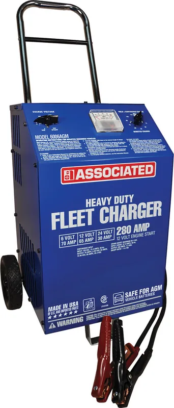 6/12/24 Volt Heavy Duty Fleet Charger, Agm Safe - ASS-6006AGM