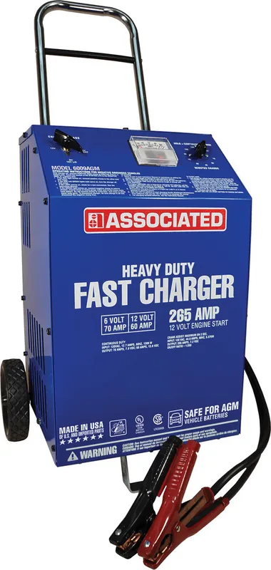 6/12 Volt Heavy Duty Commercial Fast Battery Charger, Agm Safe - ASS-6009AGM