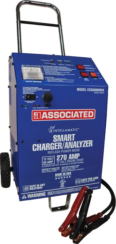 12V 60A Intellamatic® Smart Battery Charger, 270A Crank Assist, 70A Pow. Supply, Mem. Saver Port, Obdii Cable - ASS-ESS6008MSK
