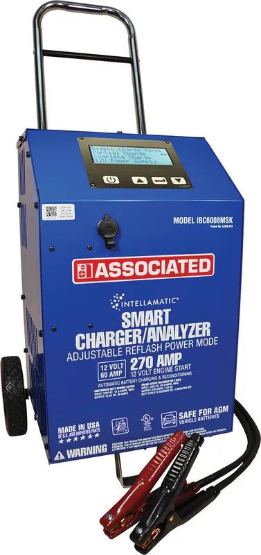 12V Ibc Intellamatic® Smart Battery Charger With 12V Memory Saver Port & Obdii Diagnostic Cable - ASS-IBC6008MSK