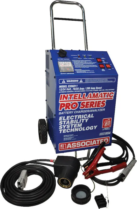 12/24V 70/35A Intellamatic® Smart Battery Charger, 270A Crank Assist, 70A Pow. Supply, 13 Ft. Nato Plug - ASS-MIL6011