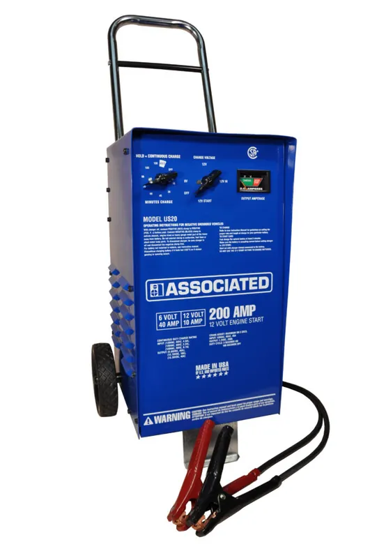 Charger, 6/12V 40/40/10A, 200A Cranking Assist, Wheels (With Timer) - ASS-US20