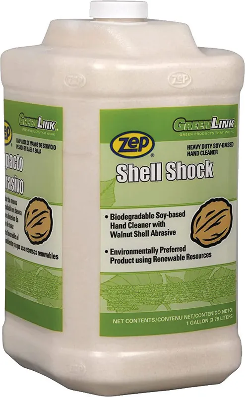 Zep Shell Shock Hand Cleaner – Walnut Shell Scrubs Away Dirt And Grime – 1 Gallon - ZEP-318524