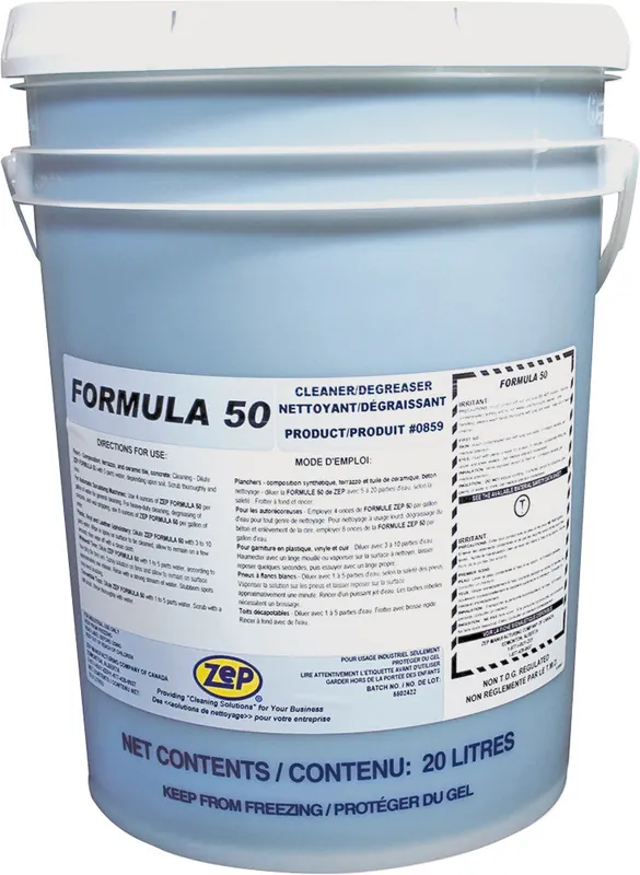 Formula 50 – Heavy Duty, All-Purpose Cleaner And Degreaser - 20 L Pail - ZEP-85947C