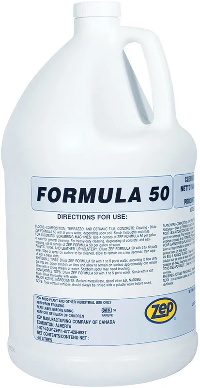 Formula 50 – Heavy Duty, All-Purpose Cleaner And Degreaser - 4 L Jug - ZEP-85954C