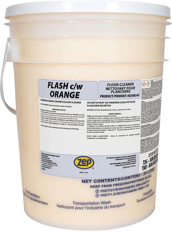 Flash – Heavy Duty Floor Cleaner With Orange Fragrance - 20 Kg Pail - ZEP-Q18034C