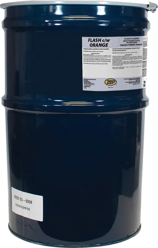 Flash – Heavy Duty Floor Cleaner With Orange Fragrance - 60 Kg Drum - ZEP-Q18043C