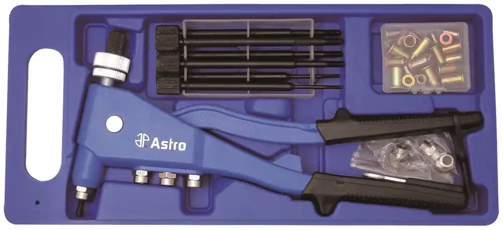 ASTRO PNEUMATIC - Professional Hand Rivet Nut Kit Sae & Metric With Rivet Nuts - AST-1443B