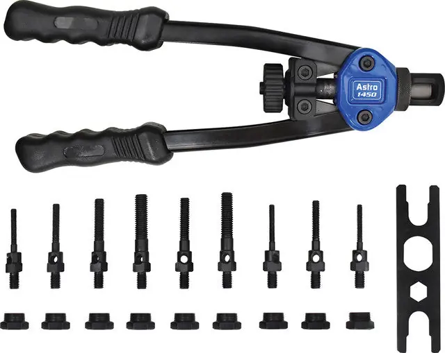ASTRO PNEUMATIC - 13" Plusnut & Extra-Long Rivet Nut Setter Kit, Sae/Metric - AST-1450