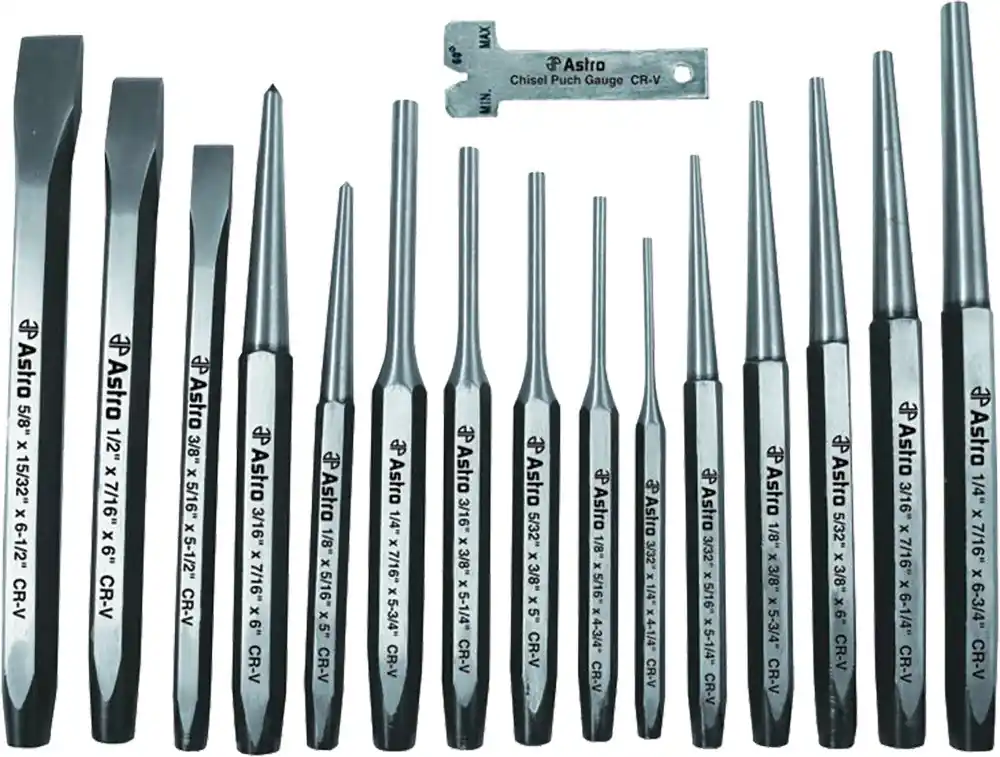 ASTRO PNEUMATIC - 16 Pc Punch And Chisel Set - AST-1600