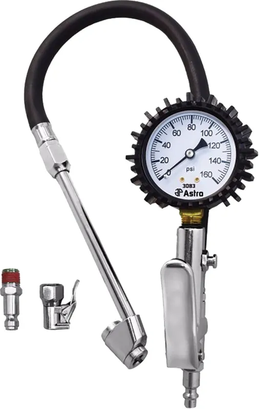 ASTRO PNEUMATIC - 2.5" Dial Tire Inflator With Locking & Dual Chucks - AST-3083