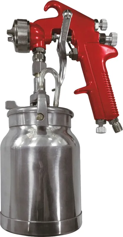 ASTRO PNEUMATIC - Spray Gun With Cup - Red Handle, 1.8Mm Nozzle - AST-4008