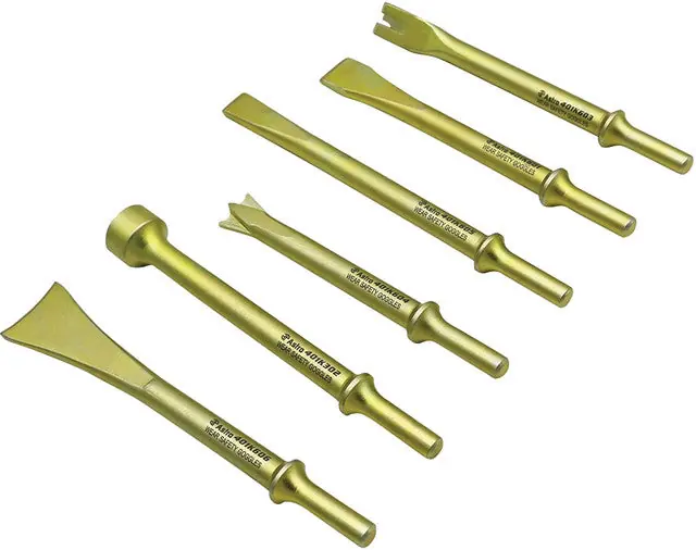 ASTRO PNEUMATIC - 6-Pc .401 Shank Heavy Duty Thor Air Hammer, Chisel & Cutter Bit Set - AST-401K6