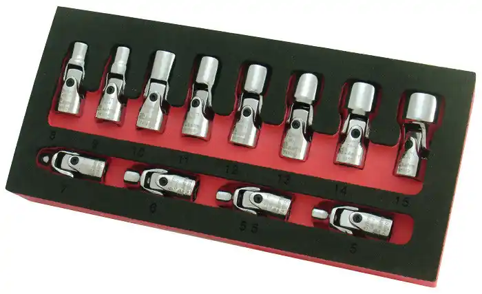 ASTRO PNEUMATIC - 12Pc. 1/4" Dr Flex Socket Set - 6 Point - Metric - AST-7412