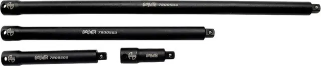 ASTRO PNEUMATIC - 4-Pc 3/8" Drive Goliath™ Torque-Saver Impact Extension Bar Set, 2.5" - 15" Lengths - AST-78005
