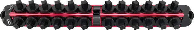 ASTRO PNEUMATIC - 3/8" Drive (Red), V12 Locking Magnetic Socket Organizer, Stores 24 Sockets + 1 Ratchet - AST-938VR