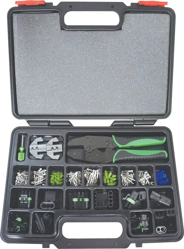 ASTRO PNEUMATIC - 220-Pc Weather Pack Interchan. Ratchet. Crimping Tool & Access. Set - AST-9478