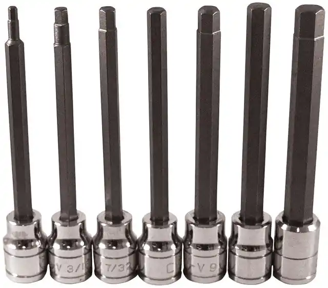 ATD - 7Pc Xl Sae Hex Bit Sckt Set - ATD-13786