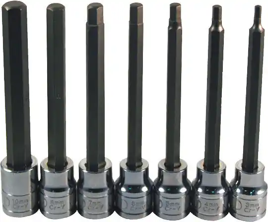 ATD - 7Pc Xl Metric Hex Bit Sckt Set - ATD-13787