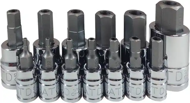 ATD - 13 Pc. Tamper-Resistant Sae Hex Bit Socket Set - ATD-13794