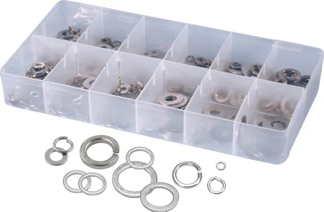 ATD - 350 Pc Stainless Lock/Flat Washet Assortment - ATD-360