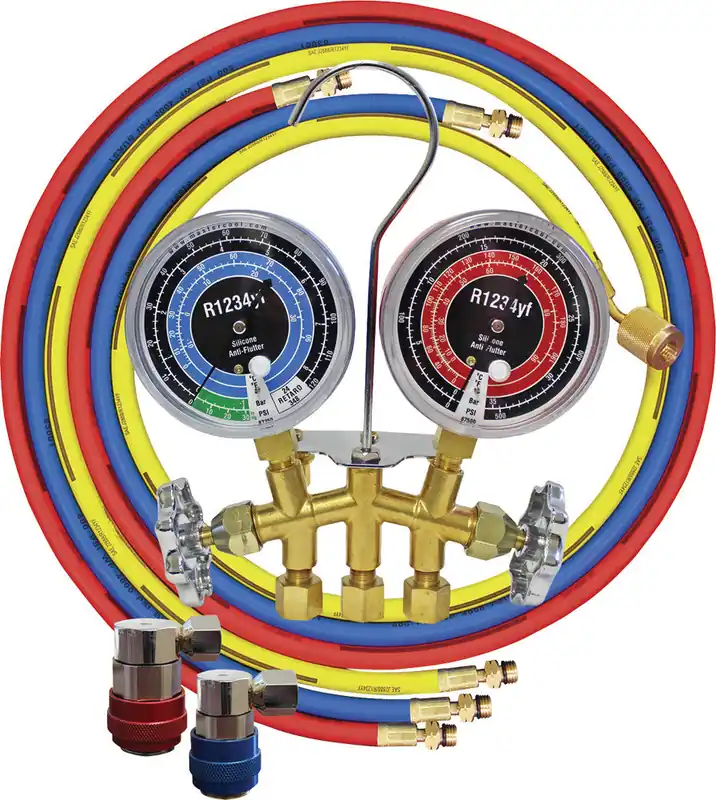 ATD - R1234Yf 2-Way Brass Manifold Gauge Set - ATD-3661