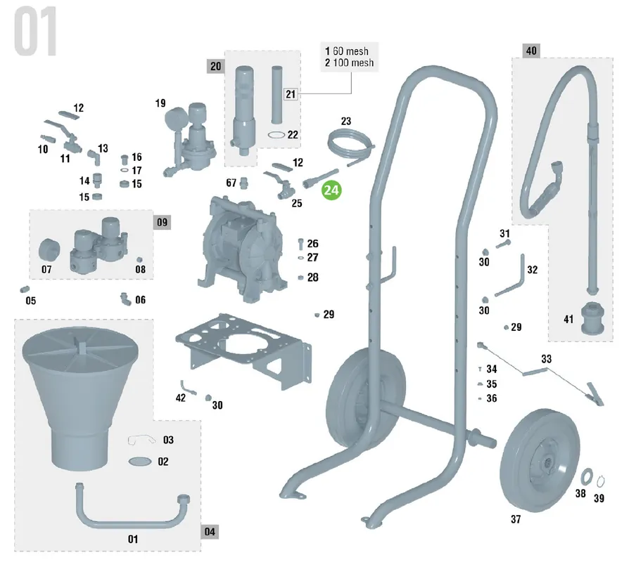 Sagola PT55710362 Product Return Hose to Valve Spring Connection