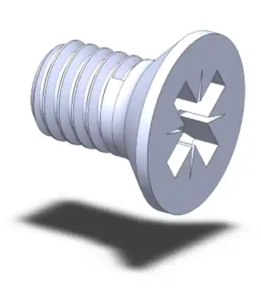 Zeus 848.852 Flat Countersunk Cross Head Screw
