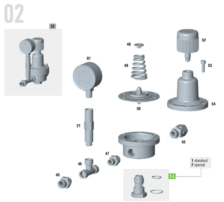 Sagola PT87560039 Valve Set for Abrasives Version