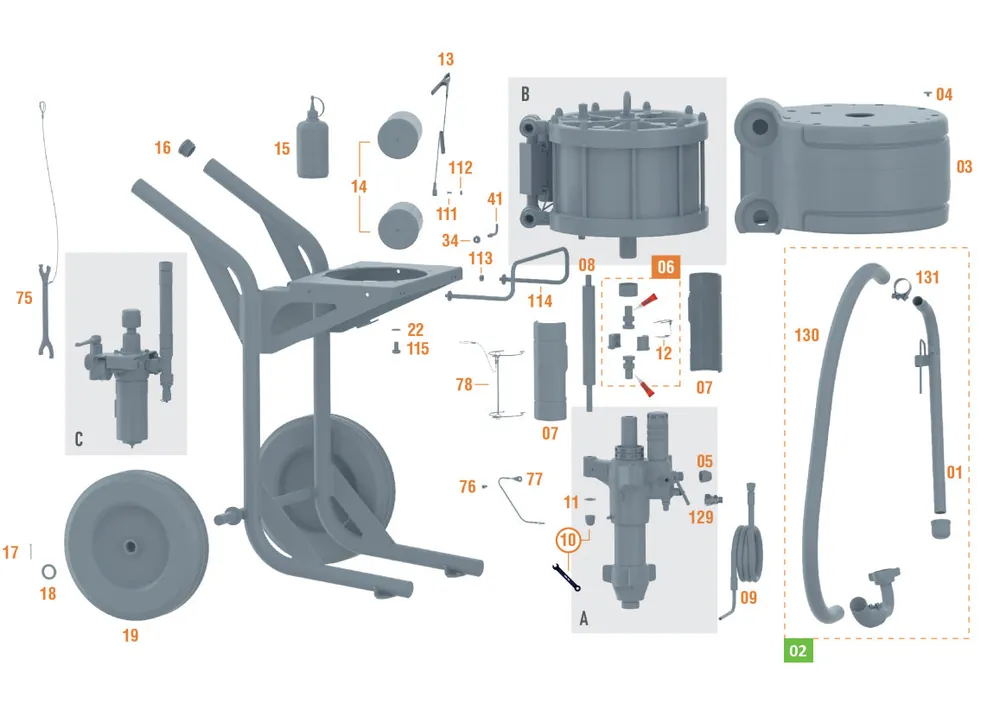Sagola PT56415907 Suction Hose Complete Assembly