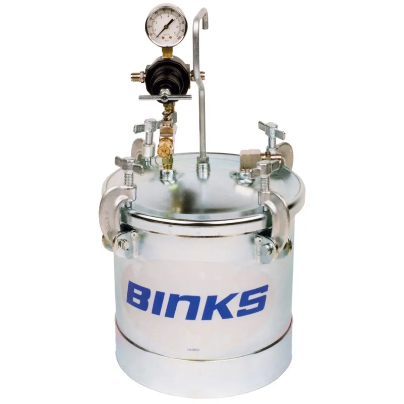 Binks Zinc-Plated 2.8 Gallon Pressure Tanks