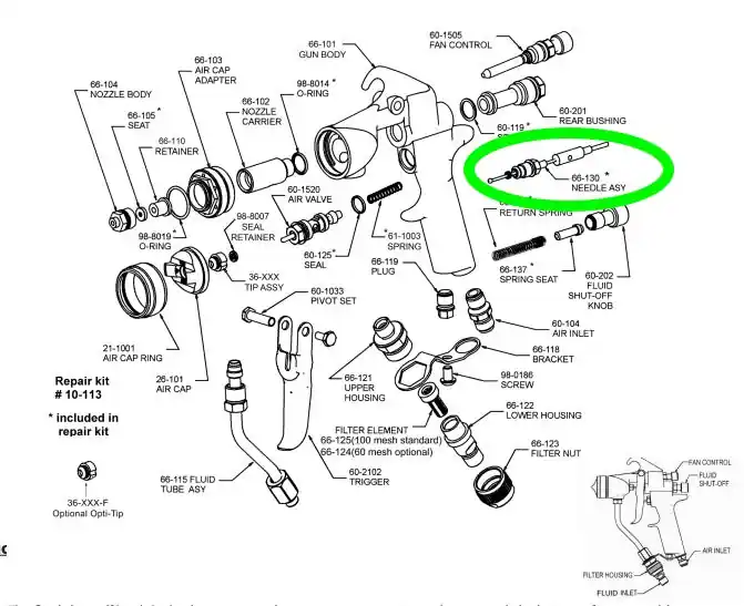 Cougar Needle Assembly (66-130)
