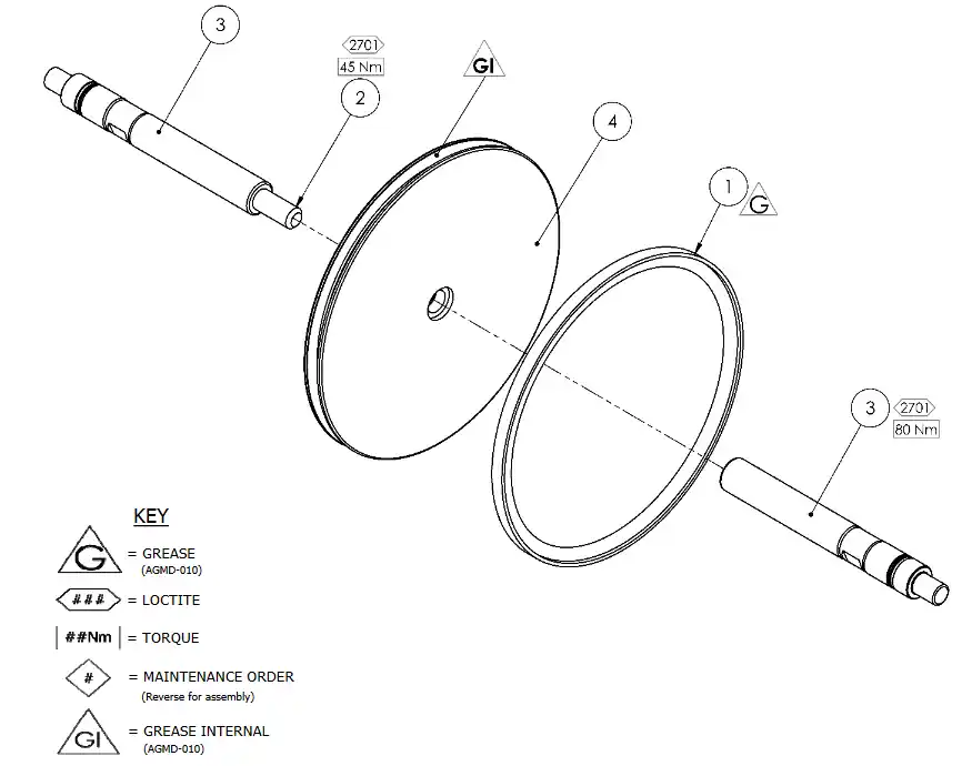 Binks Maple Pump Air Motor Piston Shaft