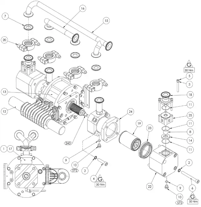 Binks 192551 Maple 15 Pump 1/4" Hexagon Plug
