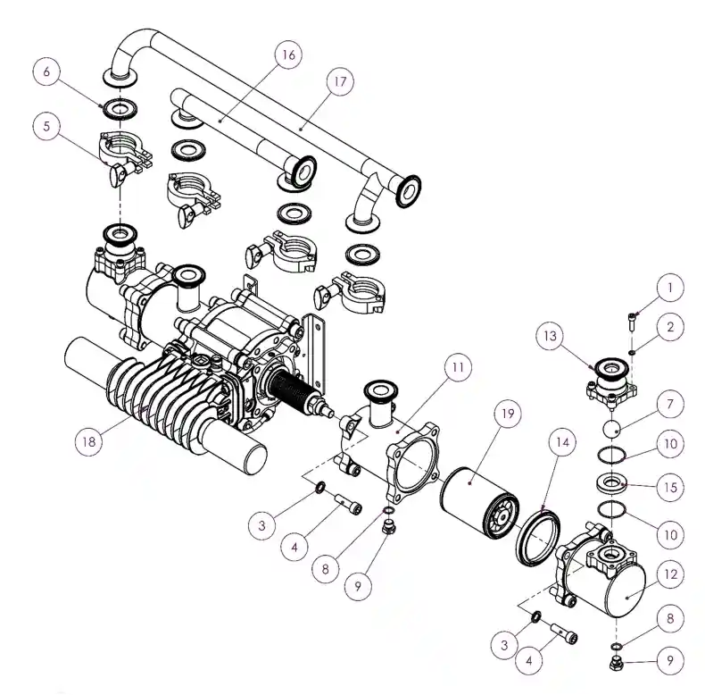 Binks 194242 Maple 15 Pump 70mm Piston Assembly