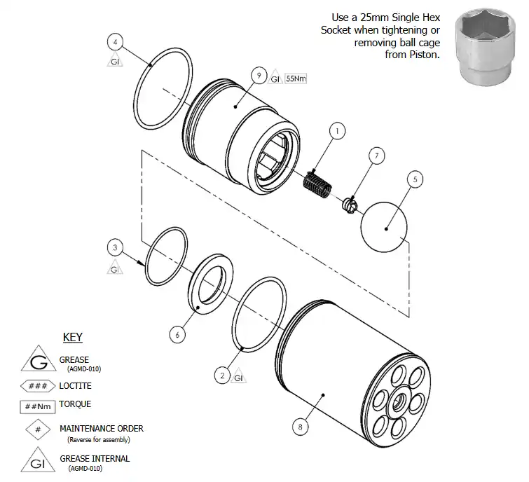Binks Maple 15 Pump Fluid Piston Inlet Spring Keep