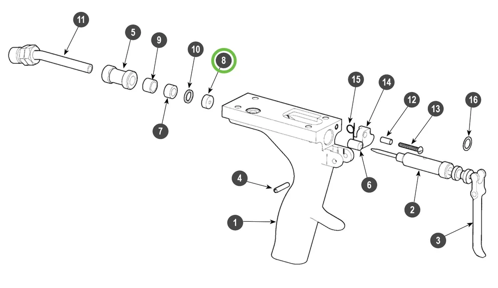 Ransburg 2 Process Gun Needle Seat