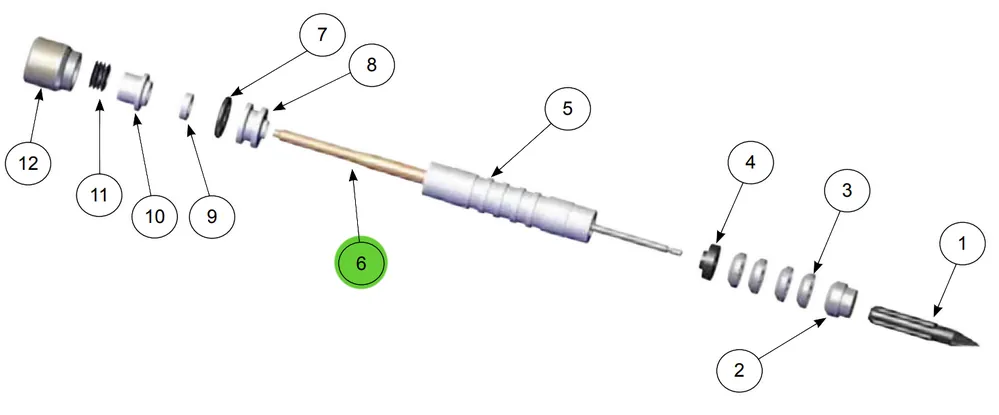 Ransburg Ransflex RFX Needle Shaft Assembly