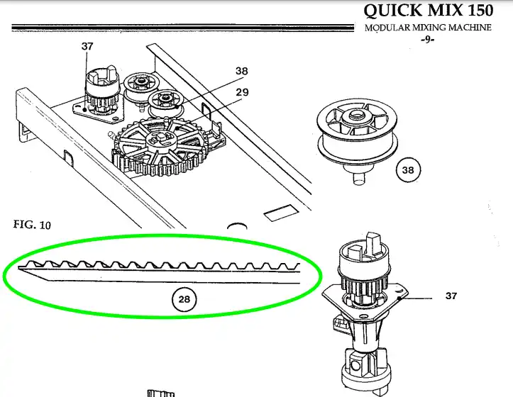 Quick-Mix 150 Shelf Belt 3150mm for 1 Gal and 1 Qt