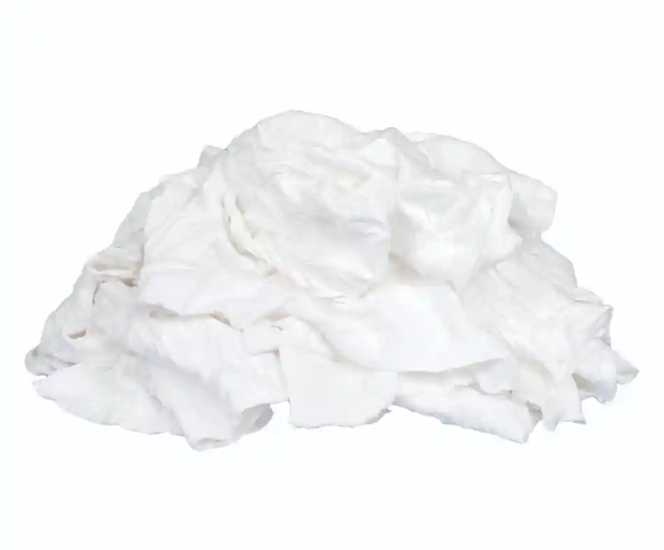 Buffalo Industries Recycled White T-Shirts Cloth Rags