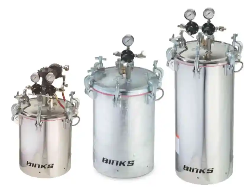 Binks Pressure Feed ASME Tanks, Galvanized