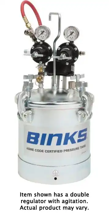 Binks Pressure Feed ASME Tanks, 2 Gallon Stainless Steel