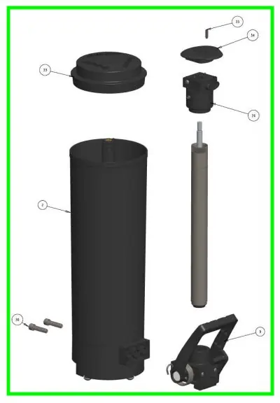 Hero Manual Dispensers - D23 Complete Cartridge w/o Guage