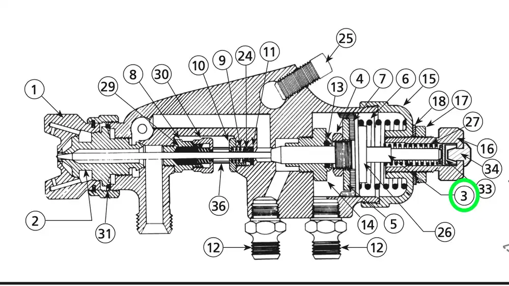 Binks Fluid Needle Model 21, 21V & 21M